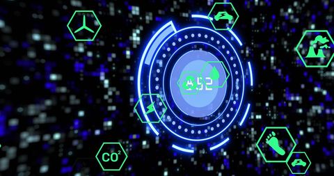 Digital Interface with Environmental Icons Animation - Download Free Stock Images Pikwizard.com
