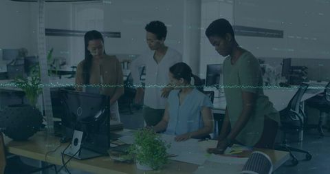 Diverse businesswomen engaging in productive office meeting