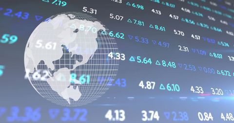 3D Globe with Global Stock Market Data Visualization - Download Free Stock Images Pikwizard.com