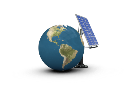 transparent 3d globe with modern solar panel symbolizing sustainability - Download Free Stock Videos Pikwizard.com