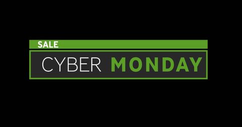 Cyber Monday Sale Banner on Black Background - Download Free Stock Images Pikwizard.com