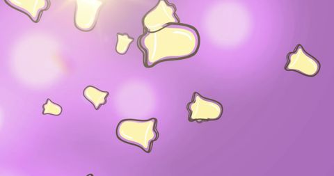 Falling christmas bells on soft purple background