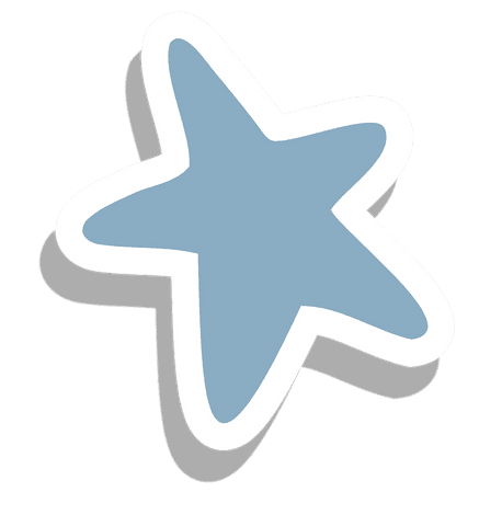 light blue star with white outline on transparent background - Download Free Stock Videos Pikwizard.com
