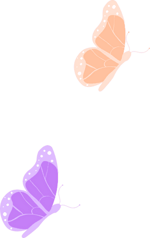 Minimalist Peach and Purple Butterflies on Transparent Background - Download Free Stock Videos Pikwizard.com