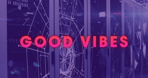 Digital Connection Overlaid with Positive Message