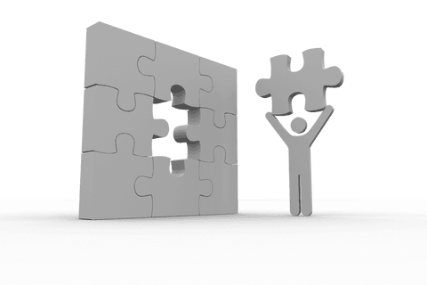 Transparent Puzzle Concept with Human Figure and Missing Piece - Download Free Stock Videos Pikwizard.com