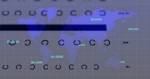 Global Data Processing Interface Over World Map Visualization - Download Free Stock Images Pikwizard.com
