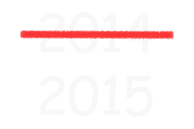 2014 Crossed Out with Highlighted 2015 Transparent Background Text - Download Free Stock Videos Pikwizard.com