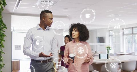 Diverse Professionals Discussing Digital Innovations