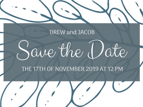 Elegant Save the Date Invitation Design with Intertwining Lines - Download Free Stock Templates Pikwizard.com