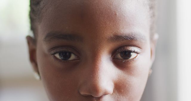 Close-Up of a Thoughtful Young Girl - Download Free Stock Images Pikwizard.com