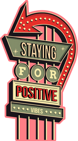 Retro Neon Sign Saying Staying for Positive Vibes Transparent Background - Download Free Stock Videos Pikwizard.com