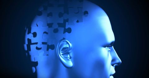 Abstract Blue Puzzle Brain Concept Illustration - Download Free Stock Images Pikwizard.com