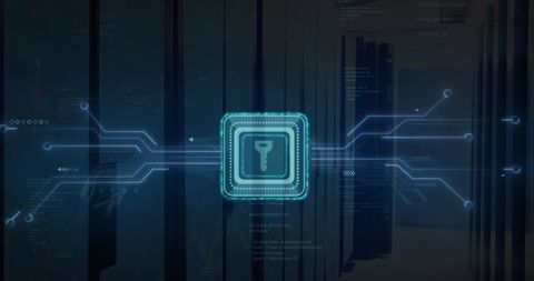 Abstract Digital Security and Programming in Data Center - Download Free Stock Images Pikwizard.com