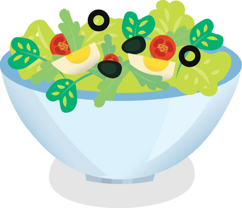colorful salad with eggs on transparent background - Download Free Stock Videos Pikwizard.com