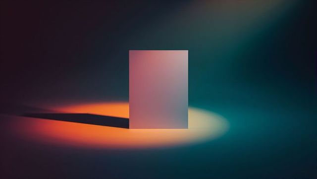 Minimalist Geometric Panel Under Dramatic Spotlight