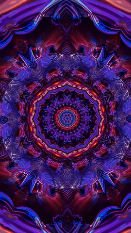 Mandala Rotating and Pulsing Looping Vertical Video for Meditation and Ambient Backgrounds