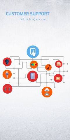 Interconnected Customer Support Icons Illustrating Virtual Assistance - Download Free Stock Templates Pikwizard.com