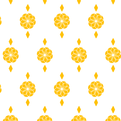 Yellow Floral Pattern on Transparent Background Vector Design - Download Free Stock Videos Pikwizard.com