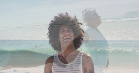 Joyful Multigenerational Connection at Serene Ocean Beach