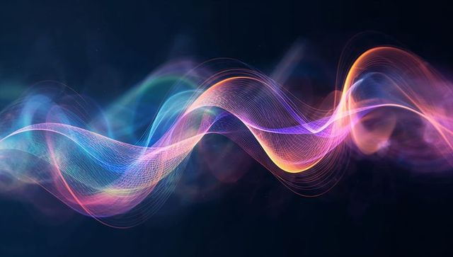 Colorful Digital Wave Forms in Abstract Motion