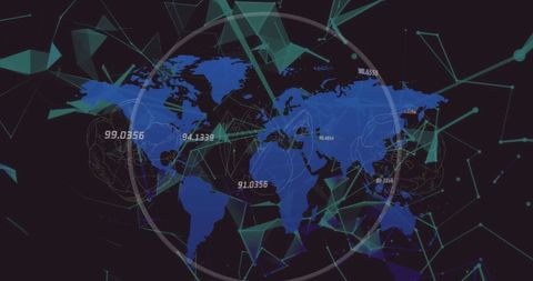 Digital World Map Interface with Global Analytics - Download Free Stock Images Pikwizard.com