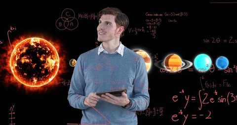 Businessman Using Tablet in Futuristic Science and Technology Concept - Download Free Stock Images Pikwizard.com