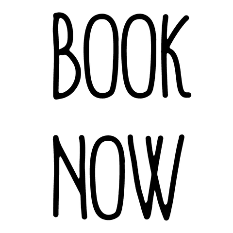 Book now text illustration on transparent background