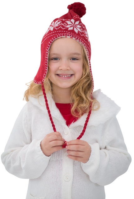 Happy Caucasian Girl in Winter Attire on Transparent Background - Download Free Stock Videos Pikwizard.com