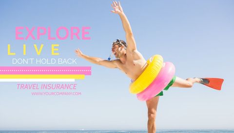 Joyful Man with Swim Gear Jumping for Summer Adventure - Download Free Stock Templates Pikwizard.com