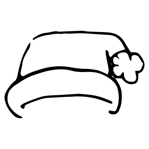 black outline christmas santa hat on transparent background - Download Free Stock Videos Pikwizard.com