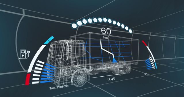 Innovative Digital Truck Dashboard Interface Display - Download Free Stock Images Pikwizard.com