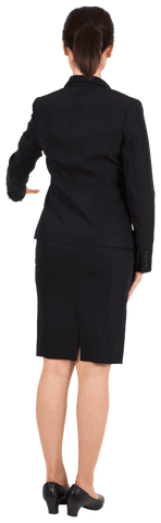 transparent rear view businesswoman pointing with finger - Download Free Stock Videos Pikwizard.com