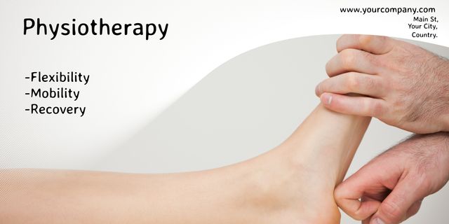 Physiotherapy Clinic Template With Foot Massage Illustration - Download Free Stock Templates Pikwizard.com