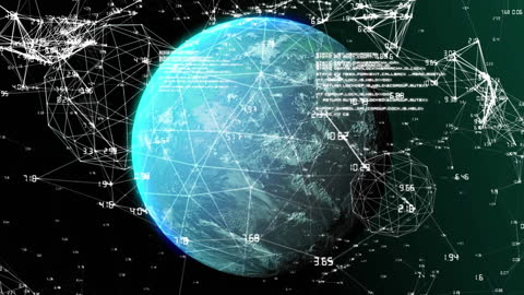 Digital Earth with Abstract Network Connections and Data