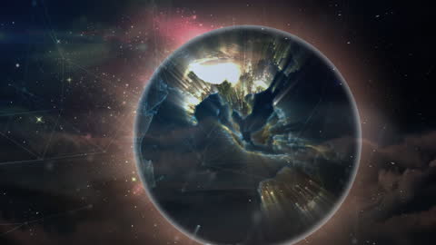 Animated Digital Earth with Network Connections