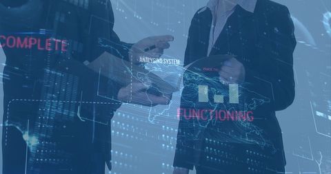 Global Data Analysis Concept with Businesspeople Interacting - Download Free Stock Images Pikwizard.com