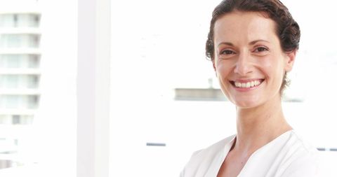Confident Smiling Businesswoman with Positive Attitude - Download Free Stock Images Pikwizard.com