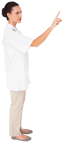 transparent image of female doctor pointing in virtual space - Download Free Stock Videos Pikwizard.com