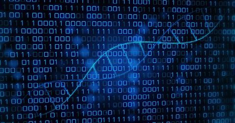DNA Strand Overlay with Binary Code Data Background - Download Free Stock Images Pikwizard.com