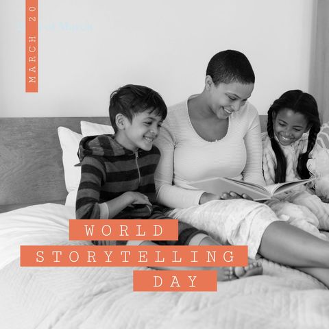 Mother Reading to Children on World Storytelling Day