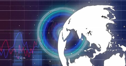 Global Connection and Digital Data Visualization - Download Free Stock Images Pikwizard.com