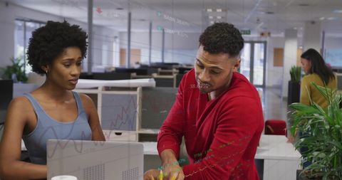 Diverse Colleagues Analyzing Data with Digital Diagrams - Download Free Stock Images Pikwizard.com