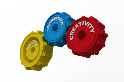Transparent Cogs with Success Teamwork Creativity Message - Download Free Stock Videos Pikwizard.com