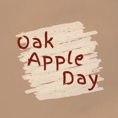oak apple day festive design with stylized text - Download Free Stock Templates Pikwizard.com