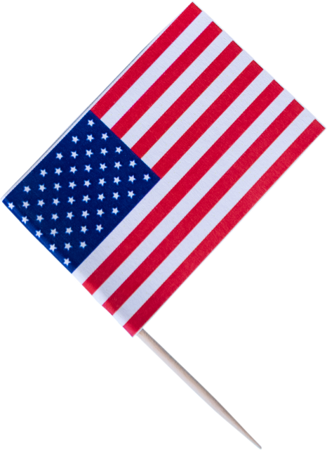 USA Flag on Toothpick Over Transparent Background for Patriotism Theme - Download Free Stock Videos Pikwizard.com