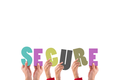 transparent hands holding secure text for security concept - Download Free Stock Videos Pikwizard.com
