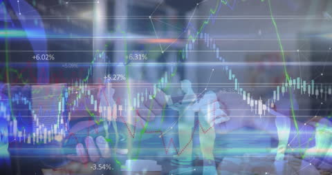 Digital Finance Interface Concept with Payment Terminal Overlay