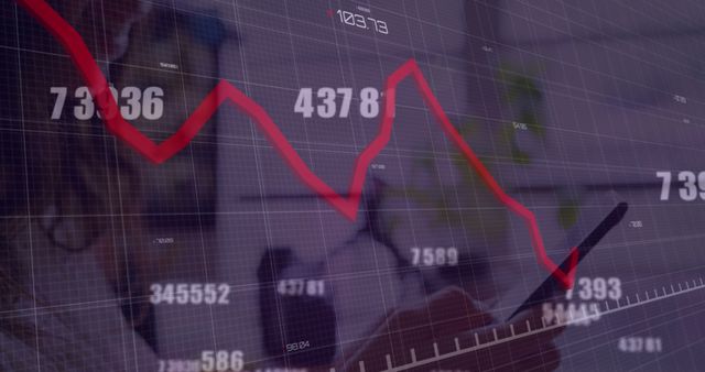 Declining Stock Market Graph with Decreasing Values in Background - Download Free Stock Images Pikwizard.com