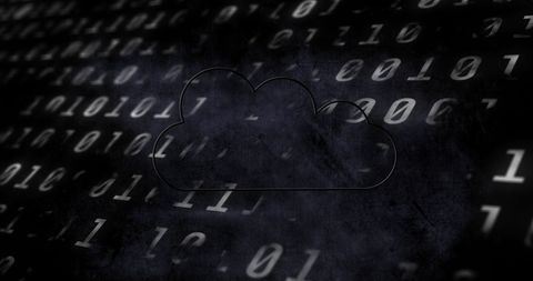 cloud computing concept with binary code matrix - Download Free Stock Images Pikwizard.com